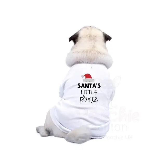 Santas Little Prince Christmas Dog T-shirt 4xl - Sale - 4