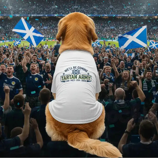 Scotland Tartan Army World Cup 2026 Dog Football t Shirt - Poochie Fashion - 2
