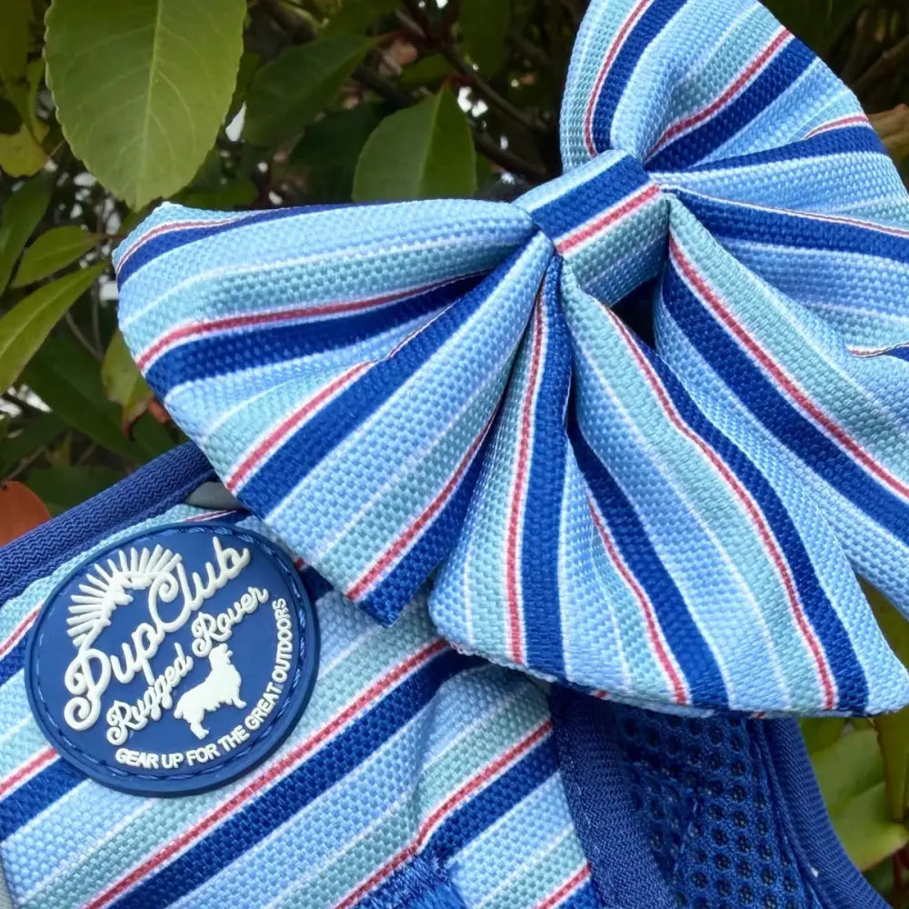 Sea Breeze Stripes Dog Sailor Bow - Pupclub Couture - 2