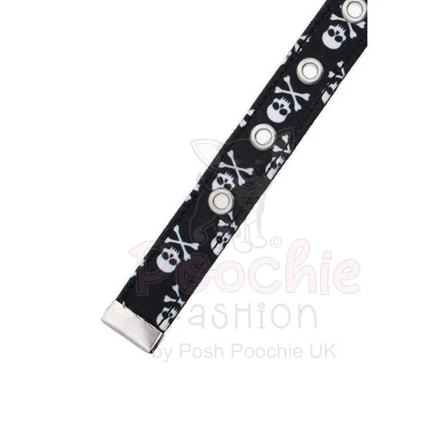 Skull and Crossbones Fabric Dog Collar - Urban - 3