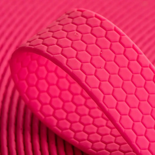 Slim Hexa Biothane Dog Collar in Hot Neon Pink - Poochie Fashion - 2