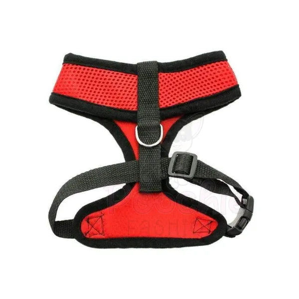 Soft Mesh Dog Harness in Cherry Red - Urban Pup - 3