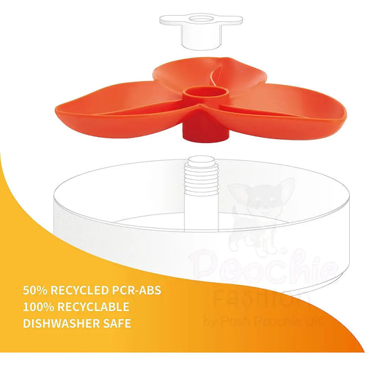 Spin Accessories Flower Feeder in Orange - Level Easy - Petdreamhouse - 2