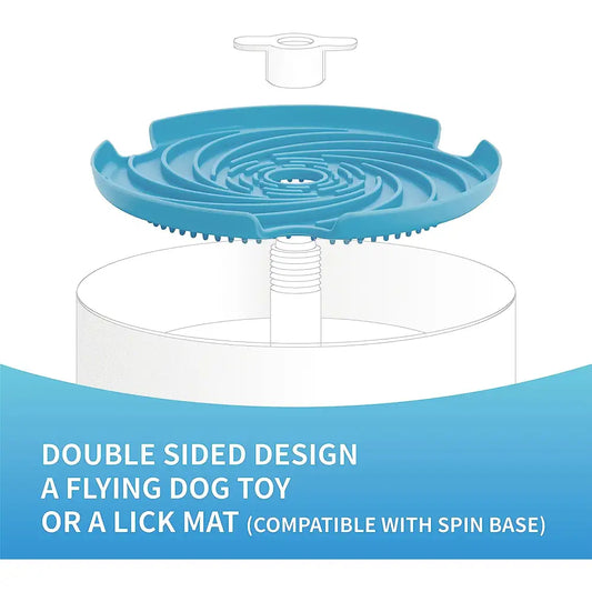 Spin Accessories Lick Flying Disc Feeder in Blue - Level Medium - Petdreamhouse - 2