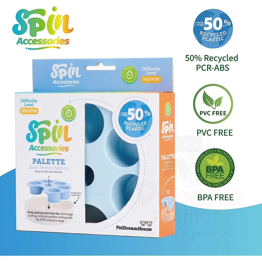Spin Accessories Palette Feeder in Baby Blue - Level Medium - Petdreamhouse - 4