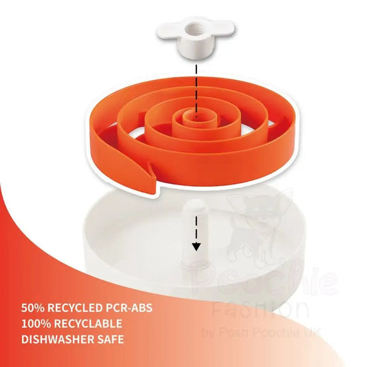 Spin Accessories Spiral Feeder in Orange - Level Tricky - Petdreamhouse - 2