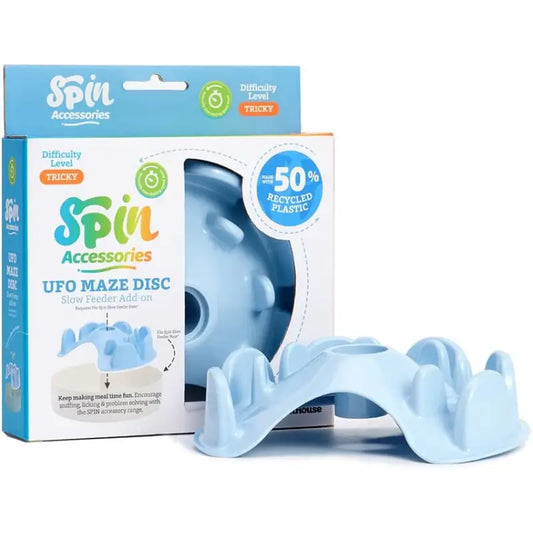 SPIN Accessories UFO Maze Disc In Baby Blue - Level Tricky - PetDreamHouse - 1