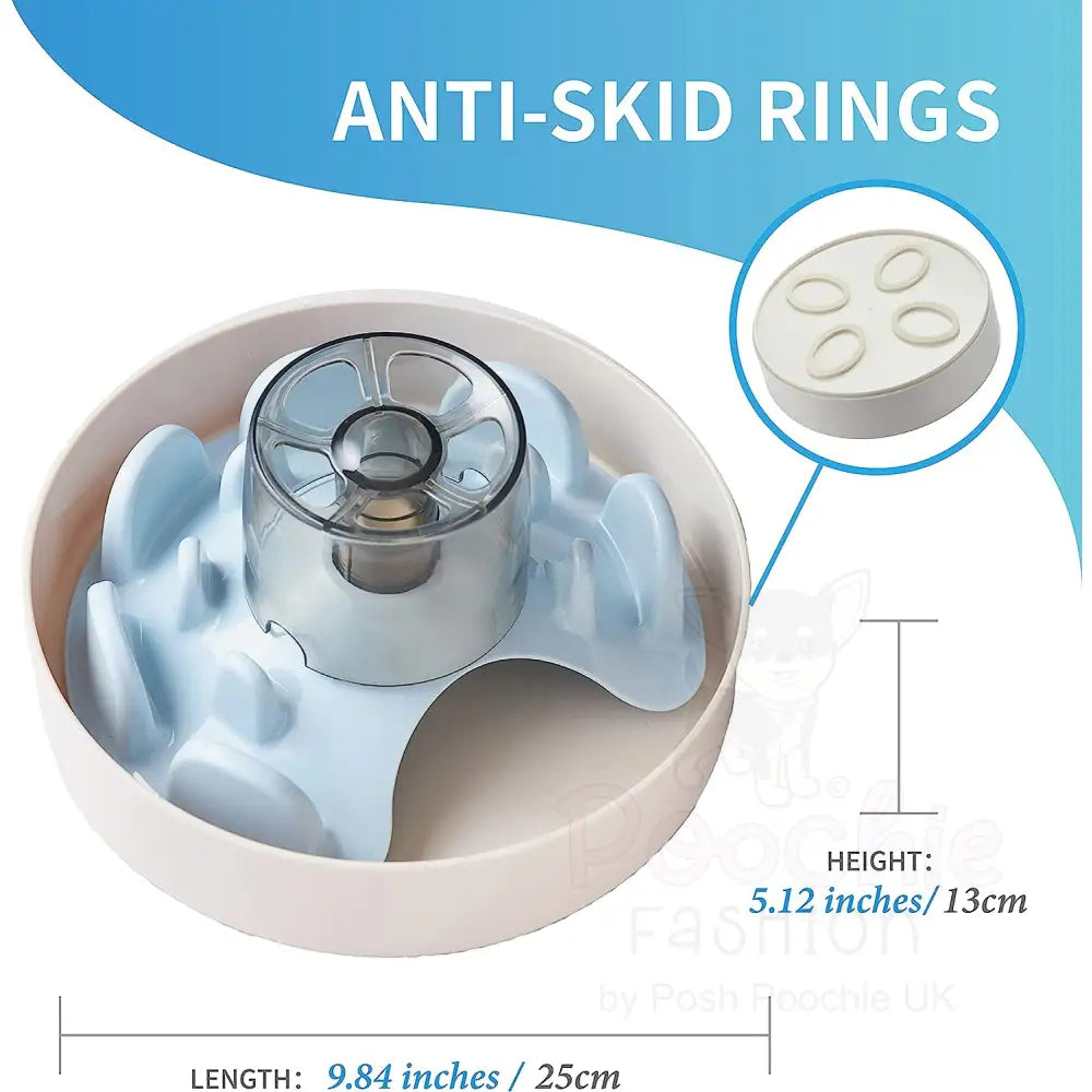 Spin Ufo Maze Interactive Pet Slow Feeder in Baby Blue - Level Tricky - Petdreamhouse - 3