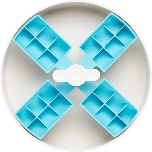 Spin Windmill Interactive Pet Slow Feeder in Blue - Level Easy - Petdreamhouse - 1