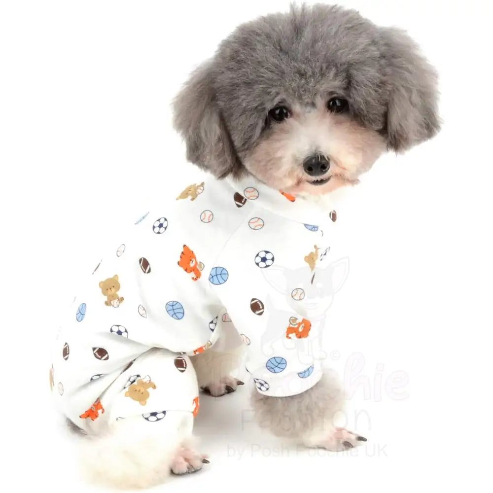 Sports Balls Small Dog Pyjamas - Posh Pawz - 4