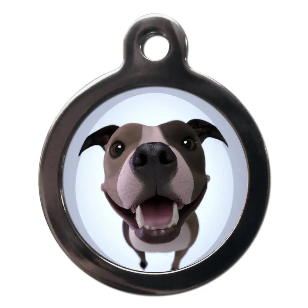 Staffy Fish Eye Lens Dog Id Tag - Ps Pet Tags - 1