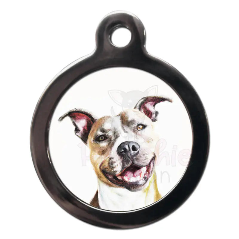 Staffy Portrait Dog Id Tag - Ps Pet Tags - 1