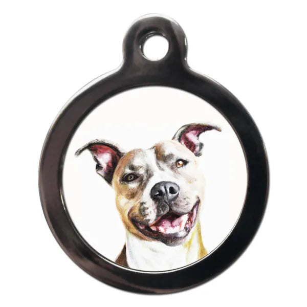 Staffy Portrait Dog Id Tag Ps Pet Tags 1