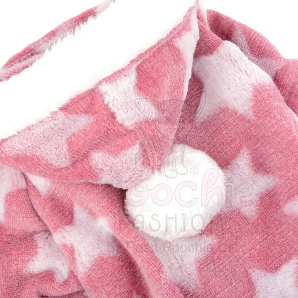 Star Fleecy Puppy Dog Pyjamas in Pink - Posh Pawz - 4