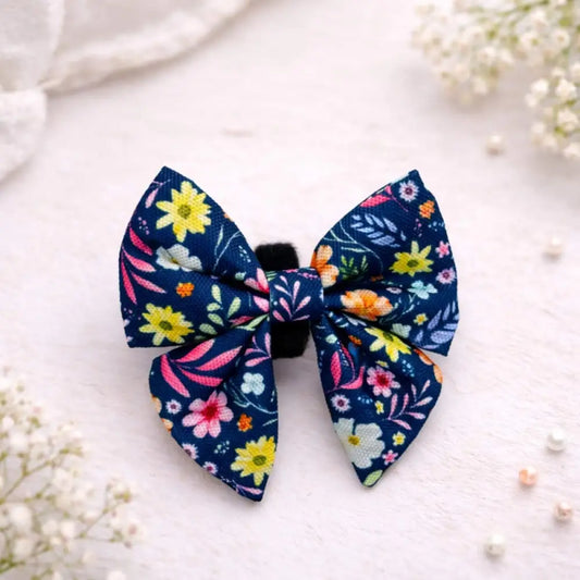 Summer Meadow Dog Sailor Bow - Pupclub Couture - 2