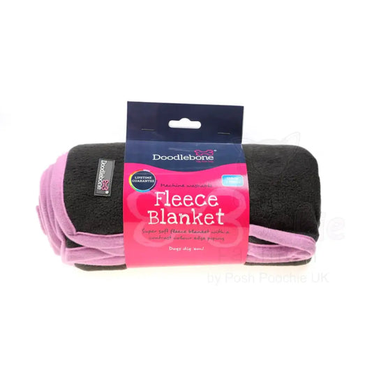 Supersoft Fleece Dog Blanket in Grey and Pink - Doodlebone - 2