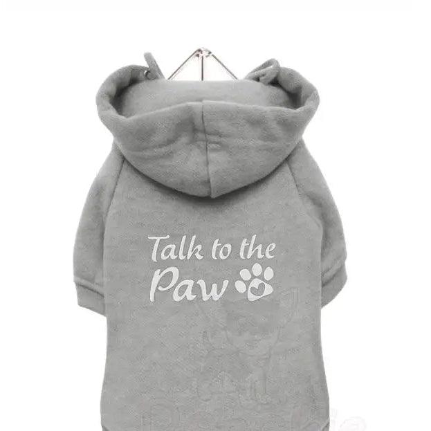 Talk to the Paw Dog Hoodie Sweatshirt - Poochie Fashion - 5
