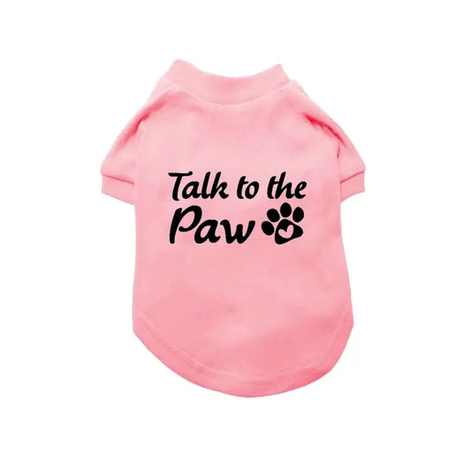 Talk to the Paw Dog T-shirt - Poochie Fashion - 2