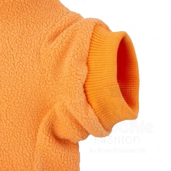 Tangerine Orange Micro Fleece Dog Sweatshirt - Rich Paw - 3