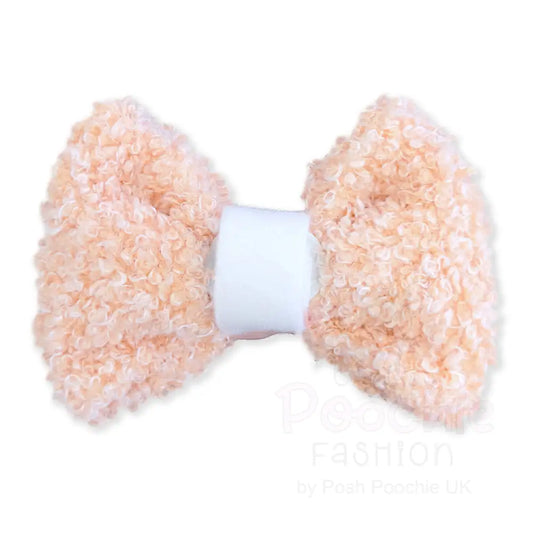 Teddy Fleece Dog Bow Tie in Pink - Piggie - 2
