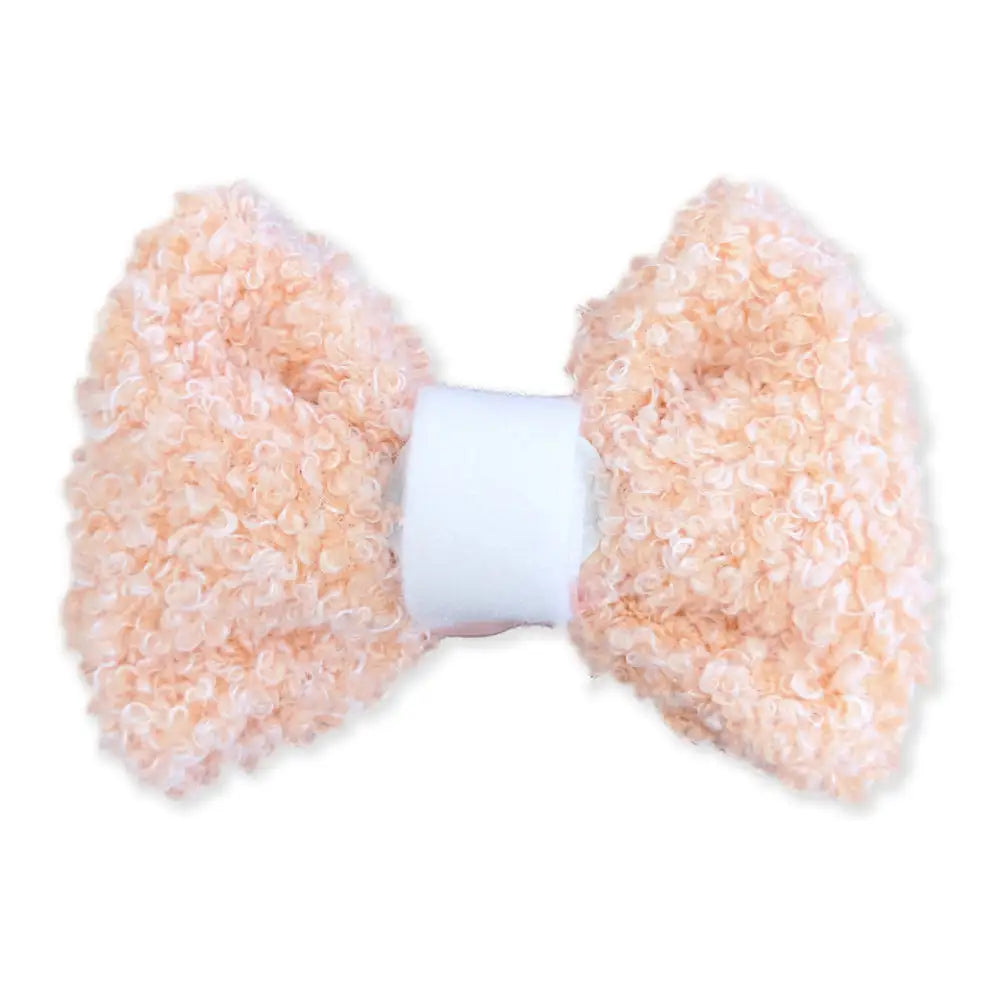 Teddy Fleece Dog Bow Tie in Pink - Piggie - 2
