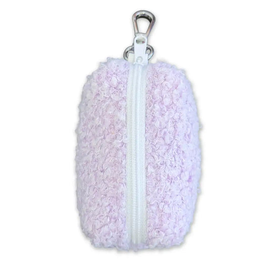 Teddy Fleece Dog Poop Bag Holder in Lilac - Piggie - 2