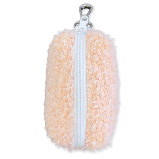 Teddy Fleece Dog Poop Bag Holder in Pink - Piggie - 2
