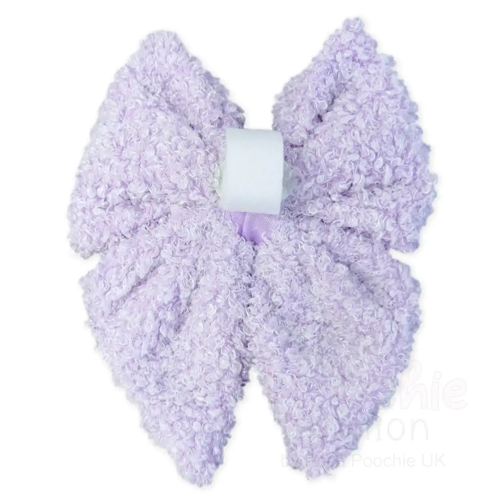 Teddy Fleece Dog Sailor Bow Tie in Lilac - Piggie - 2