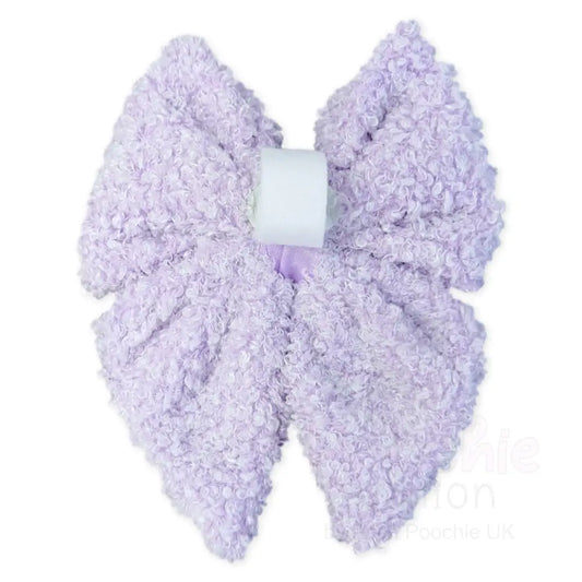 Teddy Fleece Dog Sailor Bow Tie in Lilac - Piggie - 2
