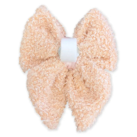 Teddy Fleece Dog Sailor Bow Tie in Pink - Piggie - 2