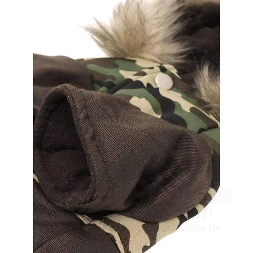Two Tone Camouflage Quilted Parka Dog Coat - Urban - 4