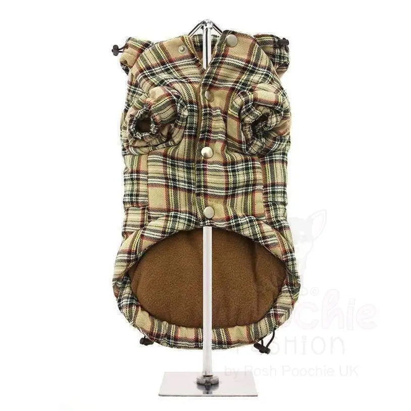 Urban Pup Brown Tartan Designer Dog Coat - Sale - 3