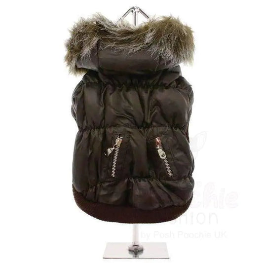 Urban Pup Dark Brown Luxury Quilted Dog Coat - Sale - 2