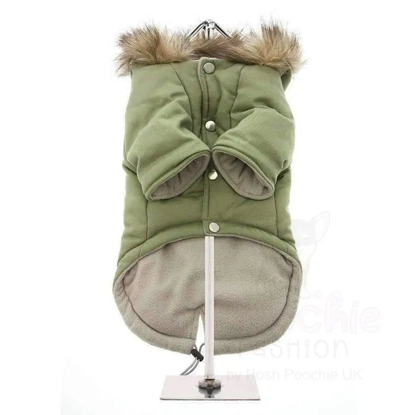 Urban Pup Green Mod Fishtail Parka Dog Coat - Xs - Sale - 3