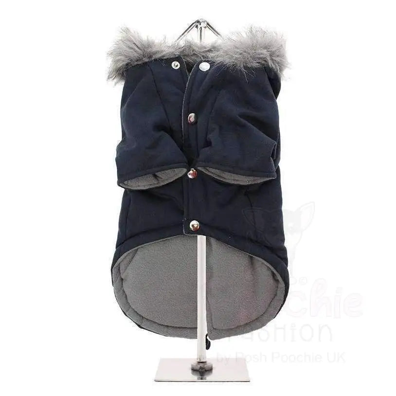 Urban Pup Ink Blue Mod Parka Dog Coat - Sale - 3