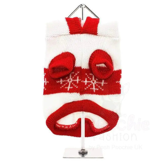 Urban Pup Snowflake Hooded Dog Jumper - Sale - 2