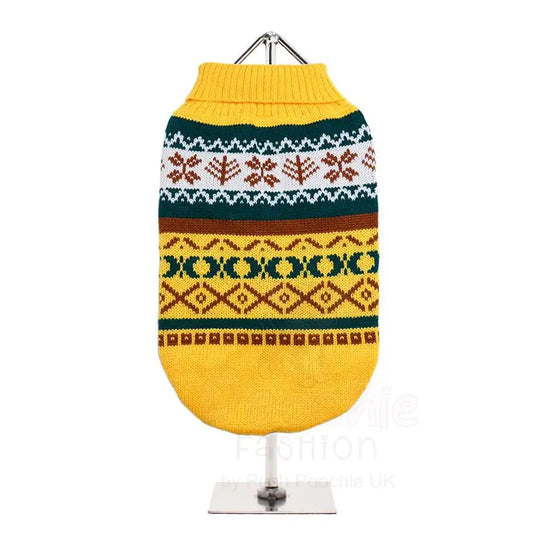 Urban Pup Yellow Fair Isle Dog Jumper Small - Sale - 2