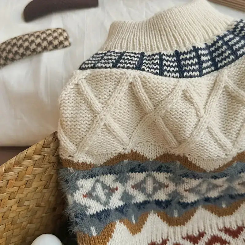 Vintage Argyle Knit Dog Jumper - Posh Pawz - 2