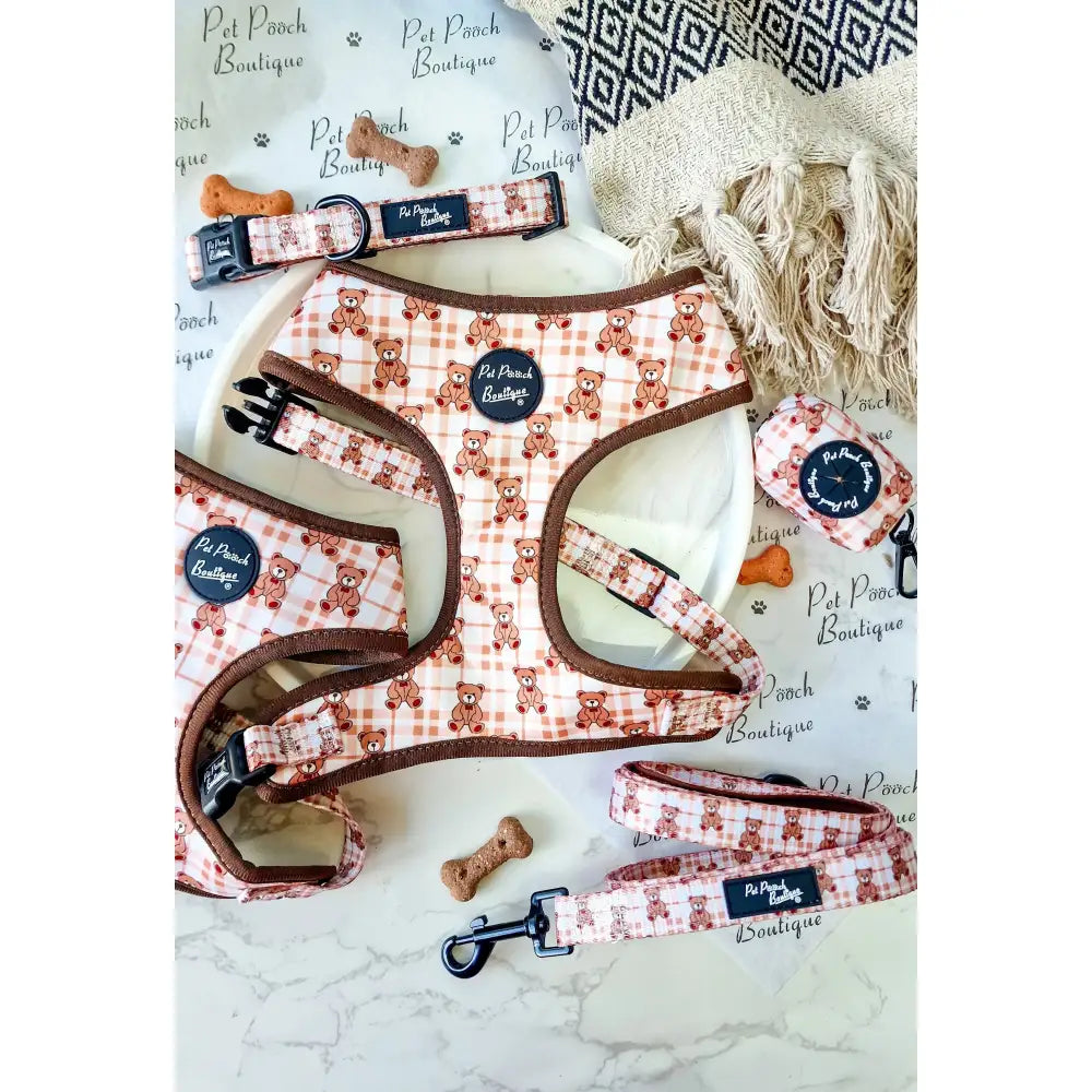 Vintage Bear Gingham Dog Lead - Pet Pooch - 3