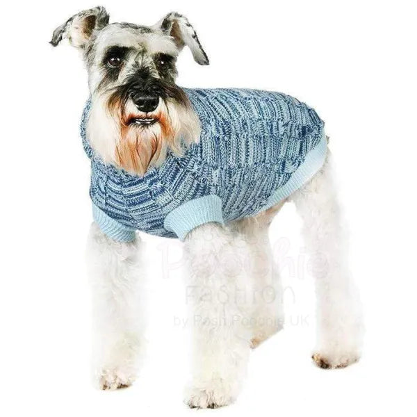 Waffle Textured Knitted Dog Jumper Blue - Urban - 2