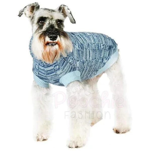 Waffle Textured Knitted Dog Jumper Blue - Urban Pup - 2