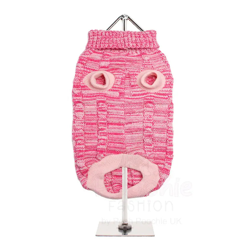 Waffle Textured Knitted Dog Jumper Pink - Urban - 3