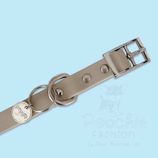 Waterproof Dog Collar in Pastel Beige - Piggie - 2