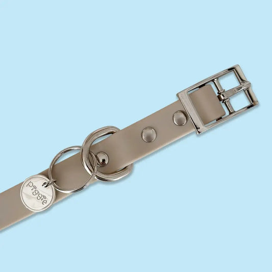 Waterproof Dog Collar in Pastel Beige - Piggie - 2