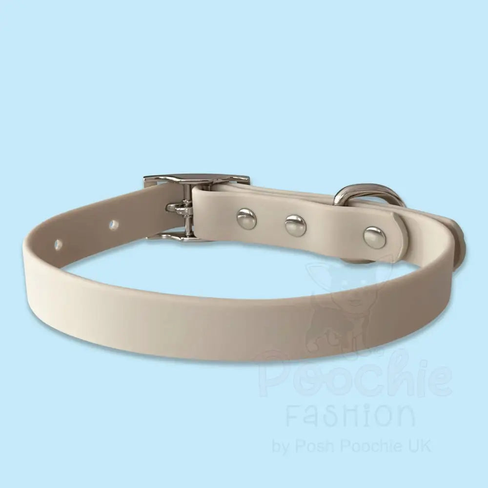 Waterproof Dog Collar in Pastel Beige - Piggie - 3