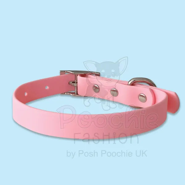 Waterproof Dog Collar in Pastel Pink Piggie 3