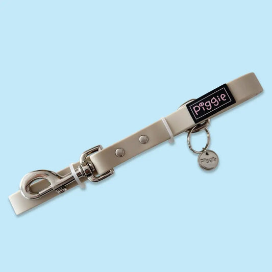 Waterproof Dog Lead in Pastel Beige - Piggie - 2