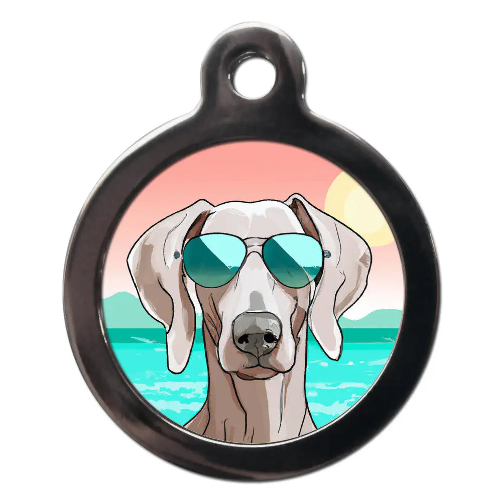 Weimaraner Summertime Dog Id Tag - Ps Pet Tags - 1