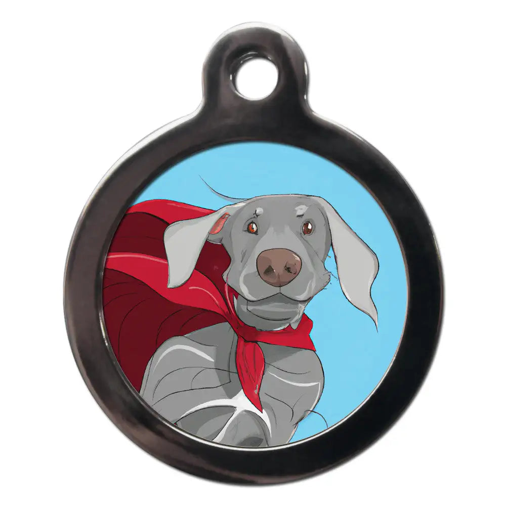 Weimaraner Superdog Dog Id Tag - Ps Pet Tags - 1