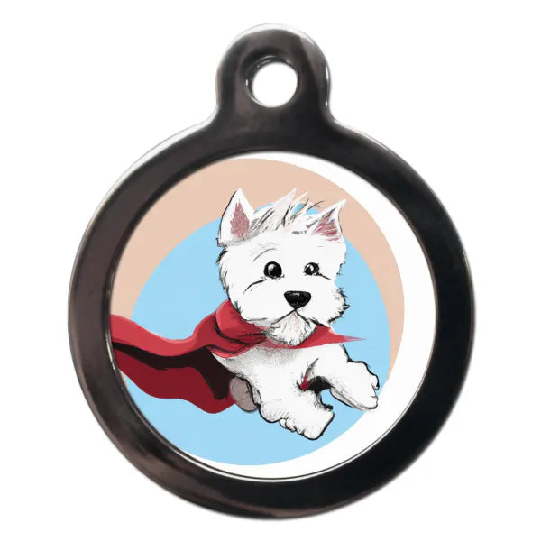 Westie Superdog Dog Id Tag Ps Pet Tags 1
